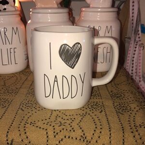 Rae Dunn I 🖤 DADDY Mug White
